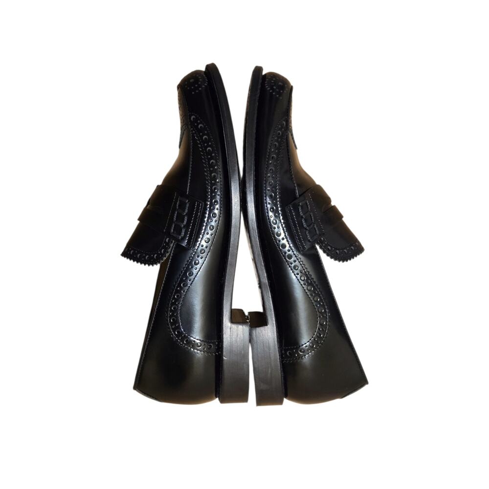 The Office of Angela Scott Black Ms. Penny Patent Leather Loafers EU 38 US 8 - Picture 4 of 9